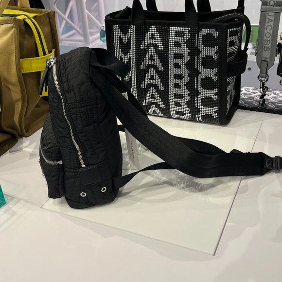 MARC JACOBS Nylon Jumbled Logo Small Backpack Black 4S4HBP002H02 main image 10